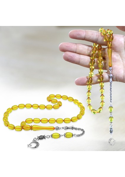 Kararmaz Metal Arnavut Zincir Püsküllü Sülün Imame Beyzi Kesim Sarı Katalin Tesbih fiyatları