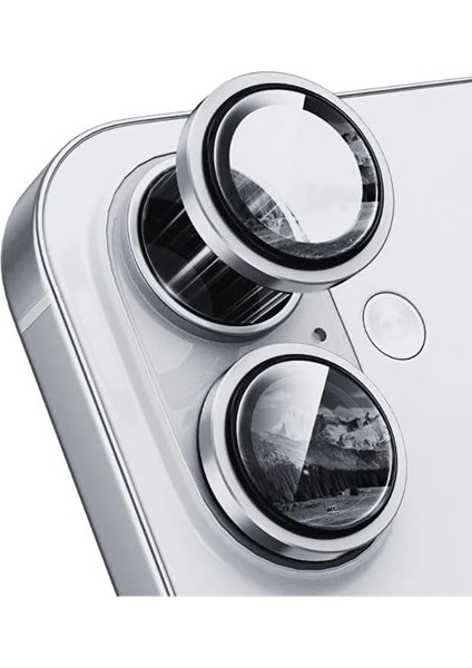 Ggm Aksesuar ile Uyumlu Temperli Cam Kamera Koruma | Alüminyum Alaşım Çerçeveli Lens Kapağı, 9h Sertlik ve Kristal Netlik (10, Beyaz, 15 Pro / 15 Pro Max)