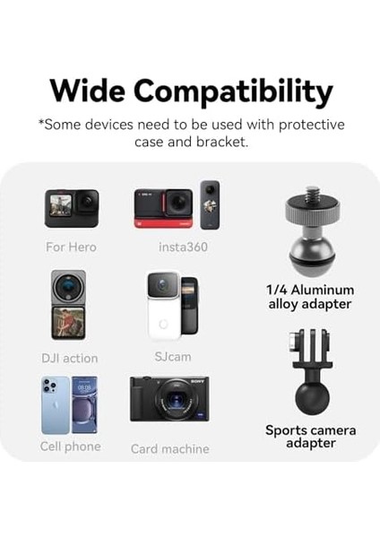 Motosiklet Gidonu Bisiklet Montaj Kelepçeleri Için Hero 13 12 11 10 9 Djı Osmo Action 5 Pro 4 3,360° Çift Top Başlı Kelepçe Tutucu 1/4-20 mm Kamera ve Telefon Için fiyatları