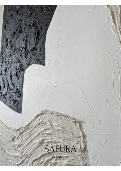 Dokulu Tablo – El Yapımı 3 Boyutlu Alçı Minimalist Doku, Modern Iskandinav Kabartmalı (Nefes No:2) modelleri