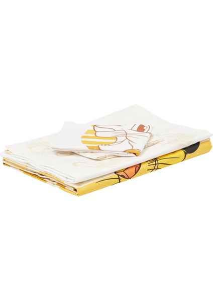 Lion H Karakter BASKILI%100 Pamuk Nevresim Takımı, Çok Renkli, Bebek