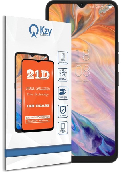 Kzy Iletişim S19 Max Pro Tam Kaplayan 21D Temperli Ekran Koruyucu Cam