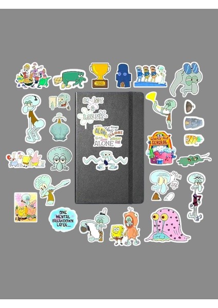 Major Selection Squidward Paketi/bullet Journal Defter Çıkartma Ajanda Laptop Etiket