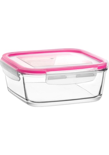 Fresco Büyük Tekli Cam Saklama Kabı, Pembe