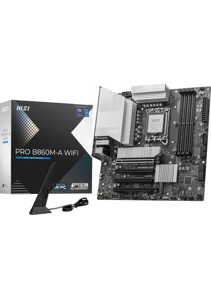 Msı MB Pro B860M-A Wıfı Soket 1851 Ddr5 8600MHZ(OC) 3xm.2 1x Tb4 HDMI Dısplay 5g Lan Wıfı 7 Matx