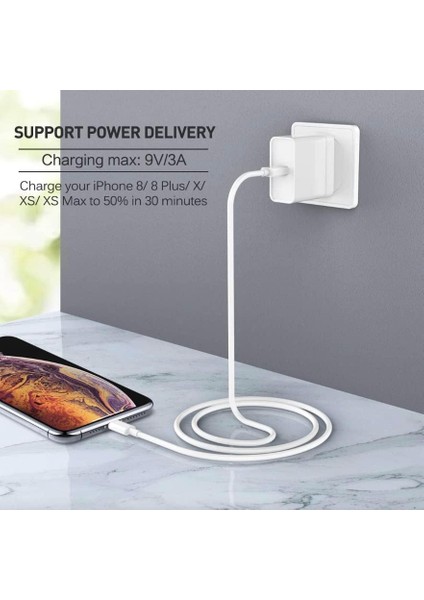 Usb-C To Lightning Şarj Kablosu (3A Pd) Type-C To Lightning Ipad Uyumlu Şarj Kablosu 1m modelleri