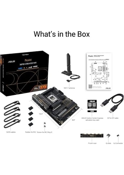 Proart X870E-CREATOR Wıfı Amd X870E Am5 Ddr5 8000 HDMI 2xusb4 4x M2 Usb3.2 Wifi 7 + Bt Rgb 10GBIT + 2.5gbit Lan Atx 16+2+2 Güç Aşamaları, Çift Usb4 Anakart fiyatları