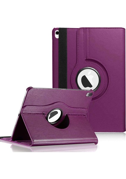 iPad Air 11 2024 Için Kılıf (A2902-A2903) 360 Rotating Stand Deri Mor [ipad Air 11 2024 ile Uyumlu Kılıf - Mor]