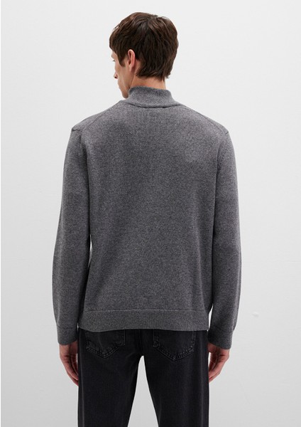 Yün Karışımlı Gri Kazak 0710371-80024