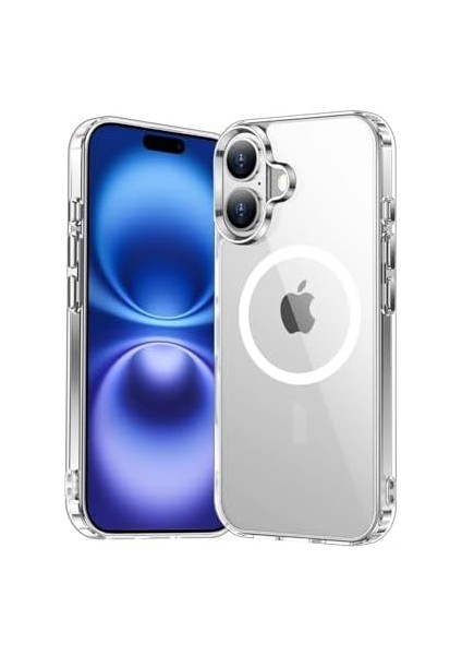 Psr Aksesuar 16 Serisi ile Uyumlu Kılıf - Şarj Özellikli | Şeffaf Sert Pc Embos Kapak | Güçlü Manyetik Telefon Kılıfı | (16) fiyatları