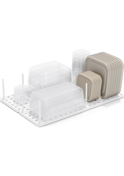 Peggy Mutfak Dolapları ve Çekmeceler Için Kullanım, Tencere, Kapak, Kap ve Daha Fazlasını Saklamak Için Çekmece Bölmesi, 2&apos;li Set, Beyaz, Tek Boy