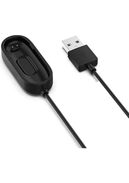 36009 Mi Band 4 ile Uyumlu USB Şarj Kablosu, Siyah