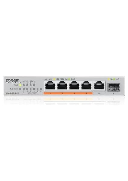 5-Port Poe 2.5g Multi-Gig Unmanaged Switch | 4x Poe++ (60W) ile @ 70W | 1x 10G Sfp+ | Masaüstü Veya Duvar Montajı modelleri