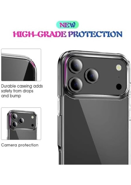 Ggm Aksesuar 17 Pro Max ile Uyumlu Şeffaf Silikon Kılıf Şok Emici Özellikli Full Kasa Koruma Sağlayan Şeffaf Kılıf fiyatları