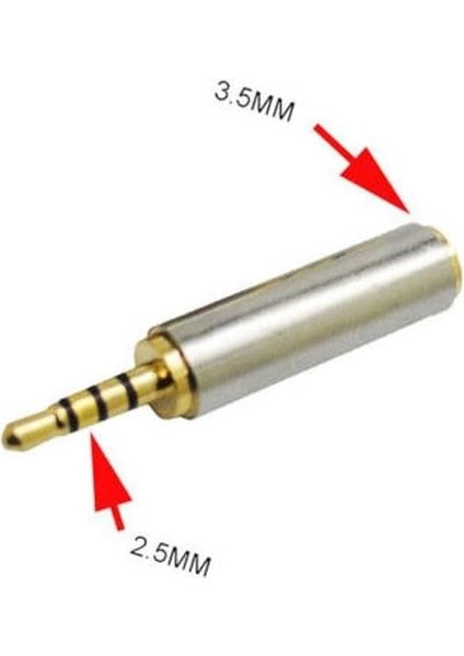 3.5 mm 2.5 mm Jack Çevirici 3 Çizgi 4 Boğum 3.5 mm 2.5 mm Çevirivi 3.5 mm Kualklık Mikrofon 2.5 mm Çevirici modelleri