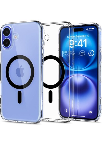 16 ile Uyumlu Ince Magsafe Kılıf Ultra Hybrid Sararma Karşıtı Duraclear Hava Kanalı Teknolojisi Askeri Sınıf Koruma Magfit Şeffaf Kapak - ACS08206