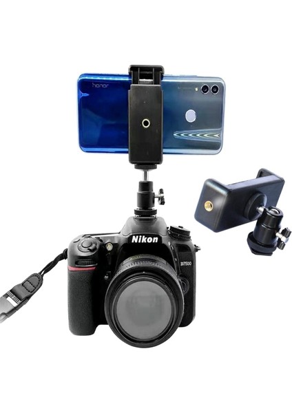 Cep Telefonu Klipsi Tutucu, Metal Cep Telefonu Tutucu Klipsi 360° Bilyalı Başlık 1/4 Inç Dişli, Fotoğraf Severler Için Hafif, Sağlam