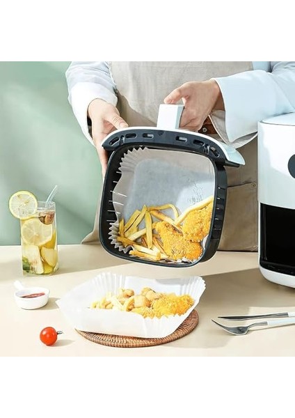 Airfryer Pişirme Kağıdı, Fritöz Yağlı Kağıdı, Yanmaz Kağıt 200 Adet Hava Fritözleri Için Yağlı Kağıt,yağa ve Suya Dayanıklı Pişirme KAĞIDI(200 Adet) modelleri