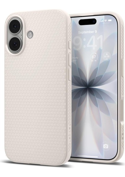 17 ile Uyumlu Ince Kılıf Air Hava Kanalı Teknolojisi Askeri Sınıf Koruma Natural Titanium Dokulu Yüzey Kapak - ACS09980