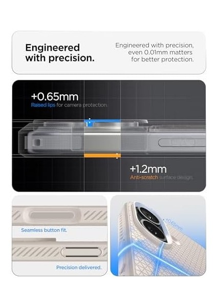 17 ile Uyumlu Ince Kılıf Air Hava Kanalı Teknolojisi Askeri Sınıf Koruma Natural Titanium Dokulu Yüzey Kapak - ACS09980 fiyatları