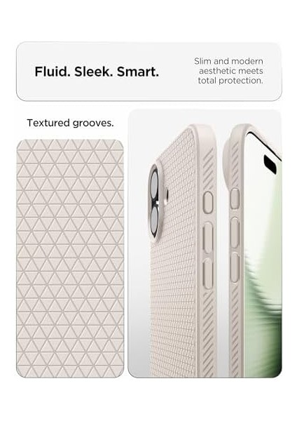 17 ile Uyumlu Ince Kılıf Air Hava Kanalı Teknolojisi Askeri Sınıf Koruma Natural Titanium Dokulu Yüzey Kapak - ACS09980 modelleri