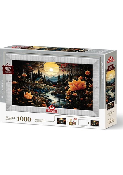 Puzzle Gece Güzellikleri 1000 Parça Çerçeveli Puzzle