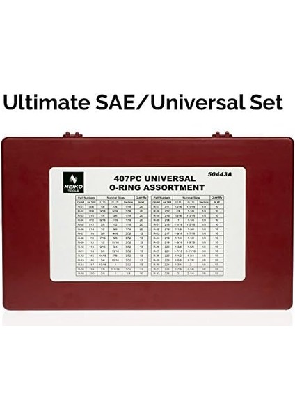 407 Kauçuk O-Ring Ürün Seti, Buna-N Conta Halkaları ve Yedek O Halkaları, 32 Sae Boyutu, 407 Parçalı Set fiyatları