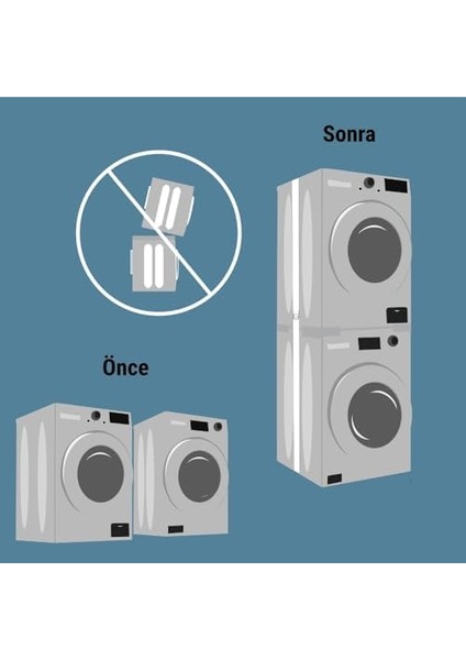 Makinesi Kurutma Makinesi Istifleme Kiti Tüm Markalar ile Uyumlu Ayarlanabilir, Gri - Inox Modelleri ile Uyumlu fiyatları