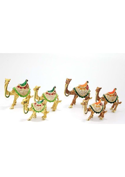 Taşlı 3'lü Deve Figürü Biblo fiyatları