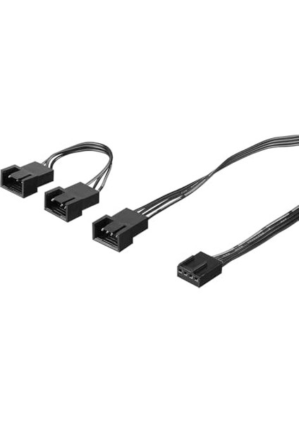 SLX-F301 3to1 3*male 4pin+1*female 4pin 10CM Örgülü 360MM Cpu Fan Birleştirme Kablosu modelleri