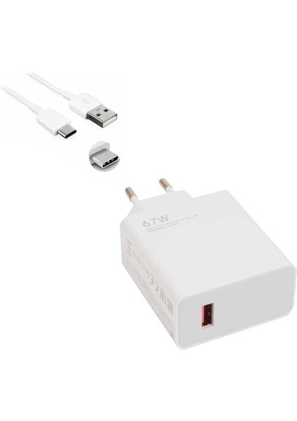 67W USB To Type-C Şarj Cihazı - Şarj Kablosu ( Lisinya )