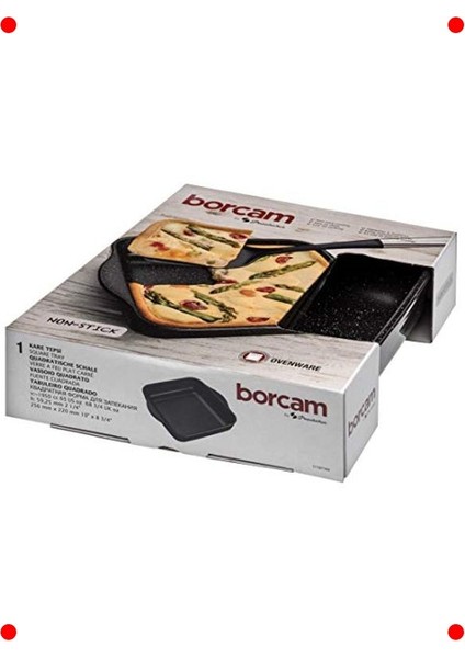 Yapışmaz Siyah Kare Fırın Tepsisi 22X22 cm modelleri