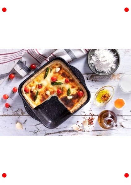 Yapışmaz Siyah Kare Fırın Tepsisi 22X22 cm indirimleri