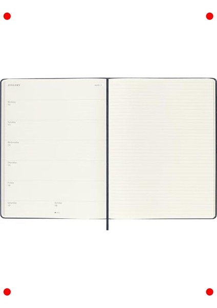 12 Ay Haftalık Ajanda, Xl Boy, Sert Kapak, Safir Mavi indirimleri