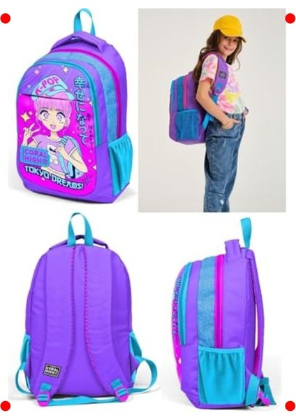 K-Pop Kız Çocuk Okul Sırt Çantası - Üç Bölmeli modelleri