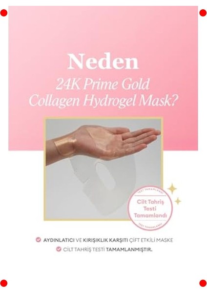 Altın & Kolajen Destekli Kırışıklık Karşıtı Hidrojel Maske modelleri
