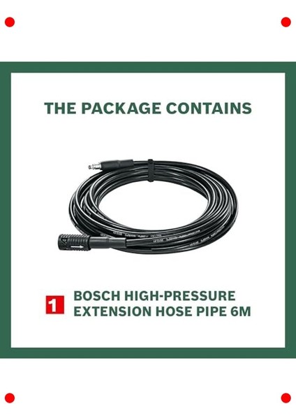 Yüksek Basınç Yıkama Hortumu Uzatması, 6m (160 Bar) fiyatları