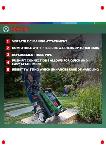 Yüksek Basınç Yıkama Hortumu Uzatması, 6m (160 Bar) modelleri