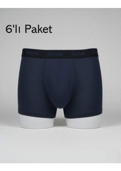 Erkek Boxer Modal Kumaş 6'lı Paket Extra Esnek Likralı Slim Fit - Berrak