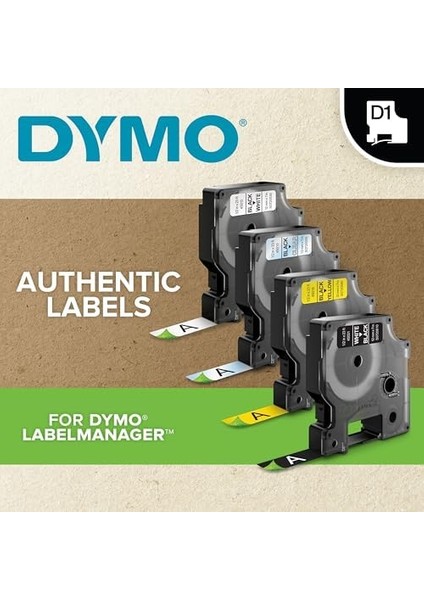 Kalıcı D1 Şerit (12 mm x 3 Mt), Siyah/beyaz - 1978365 modelleri