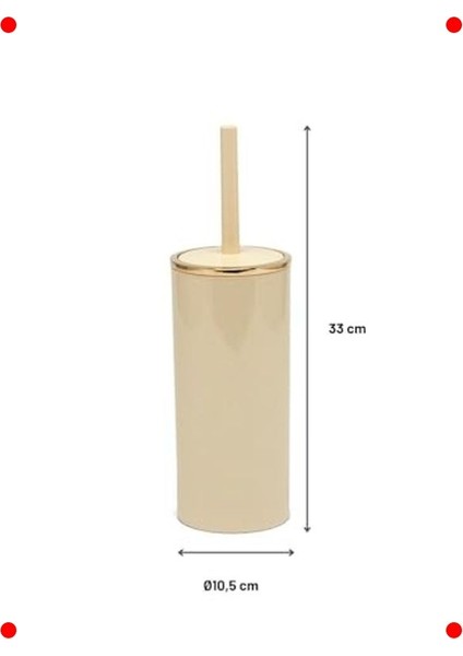 Şık Bej Altın Renk Tuvalet Fırçası ve Tutucusu fiyatları