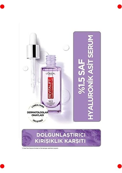 %1.5 Saf Hyaluronik Asitli Kırışıklık Karşıtı Serum 30 ml fiyatları