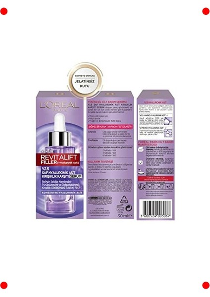 %1.5 Saf Hyaluronik Asitli Kırışıklık Karşıtı Serum 30 ml fırsatları