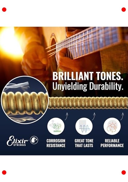 Akustik Gitar Tel Seti - Bronz (3'lü Paket) modelleri