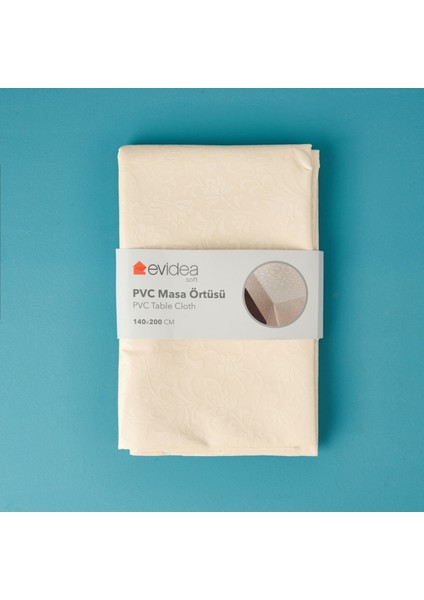Soft Lunaria Pvc Masa Örtüsü - Ekru - 140X200 cm