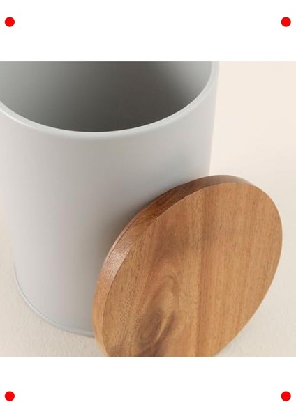 Akasya Desenli Metal Kavanoz - 16X14 cm fırsatları