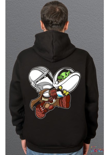 Baby Yoda Uzay Yıldız Savaşları Sweetshirt Unisex Kapüşonlu Hoodie