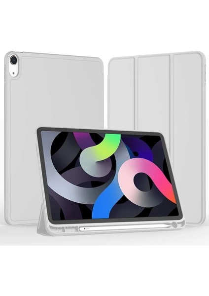 Apple iPad Air 4. Nesil 10.9 (2020) Kalemlikli Yatay Standlı Versa Smart Kılıf A2316 A2324 A2325 A2083