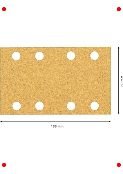 10 Adet Titreşimli Zımpara Kağıdı K80 (80X133MM) modelleri