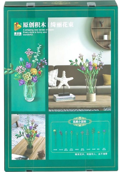 P655001 Panlos Çiçek Buketi 999 Parça Blok Seti -Vagon Life fiyatları